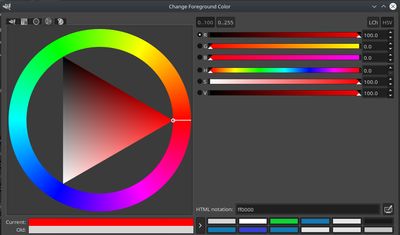 Color wheel from GIMP image editing program